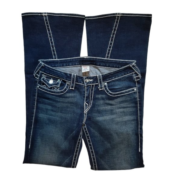 True Religion Denim - True Religion Dark Wash Bell Bottom Flare Leg Jeans SZ 31